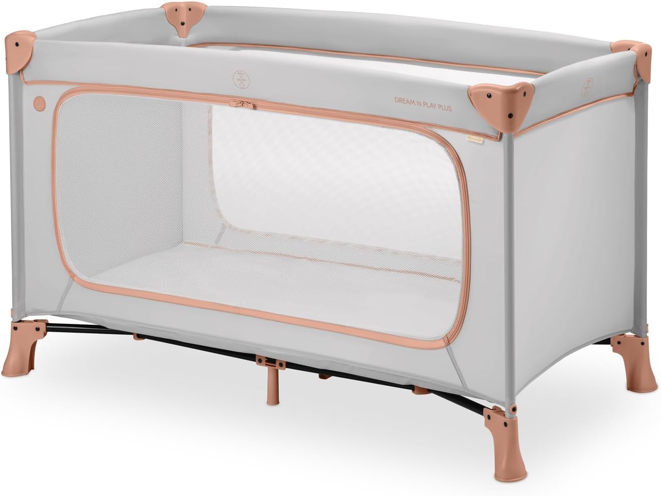 hauck travel cot baby with XL play opening, Dream N Play Plus Dusty Cork - 601006