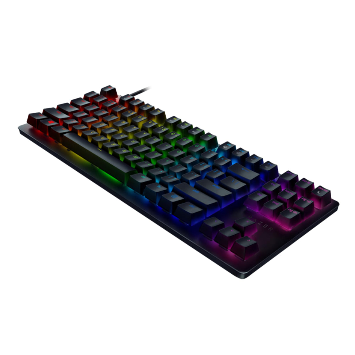 Razer Huntsman Tournament Edition (Red Switch) - Gaming Keyboard without Numpad (Linear Optical Switches, Doubleshot PBT Keycaps, Detachable USB-C Cable) QWERTY US Layout | Black - RZ03-03080300-R3G1