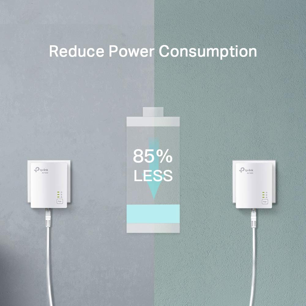 TP-Link Powerline Adapter Set TL-PA717 KIT (1000Mbit/s, Gigabit Port, Plug&Play, Compatible with All HomePlug AV/AV2 Powerline Adapters, Ideal for Media Streaming