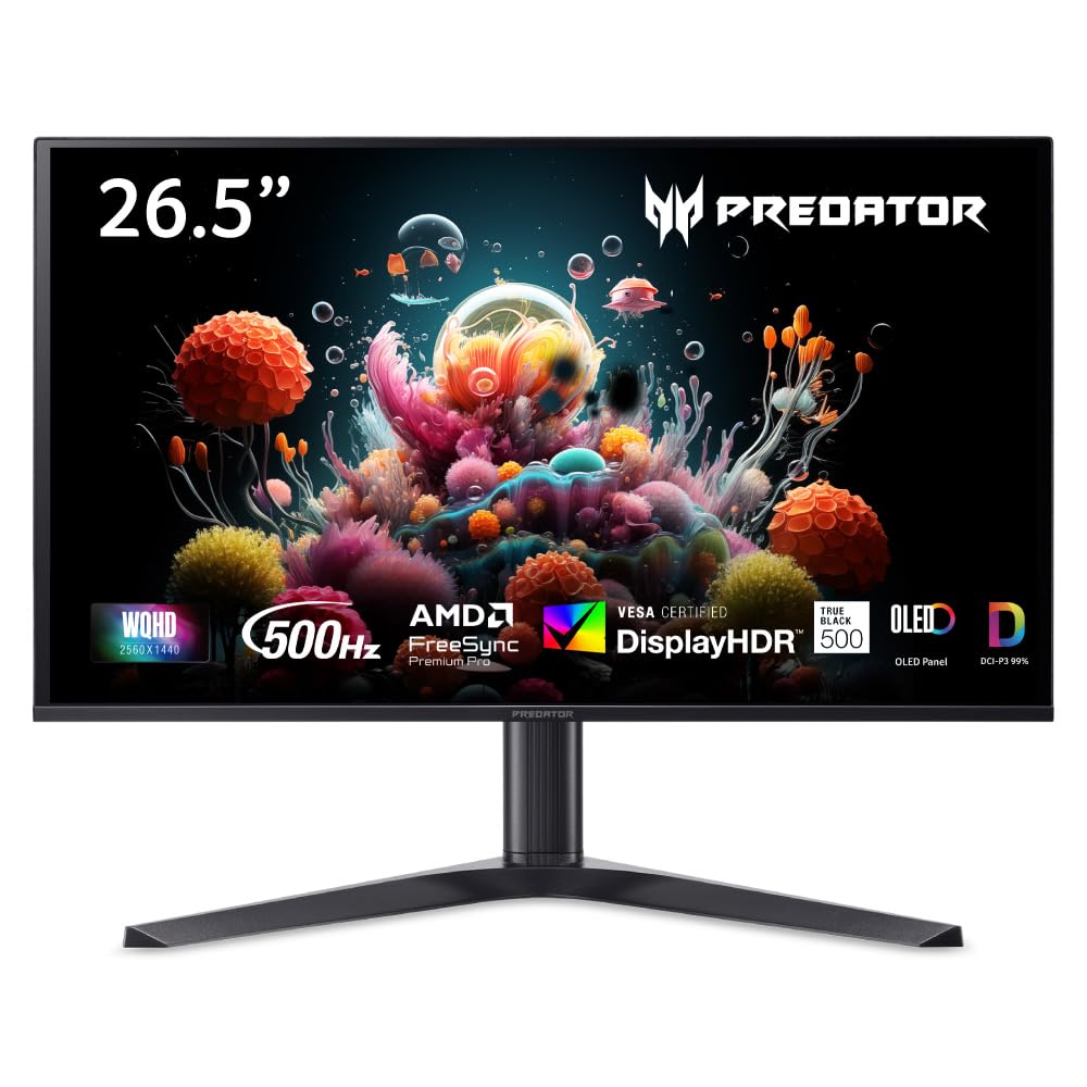 Monitor de gaming Acer Predator X27UF5 OLED 27 Zoll (67,3 cm), WQHD, 500Hz