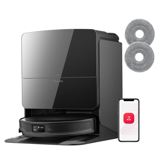 roborock Saros 10R set vacuum robot with wiping function and adjustable mop, 22,000 Pa HyperForce suction power, 7.98 cm ultra-slim design, StarSight System 2.0, Zero-Tangle System (with 2 mops)