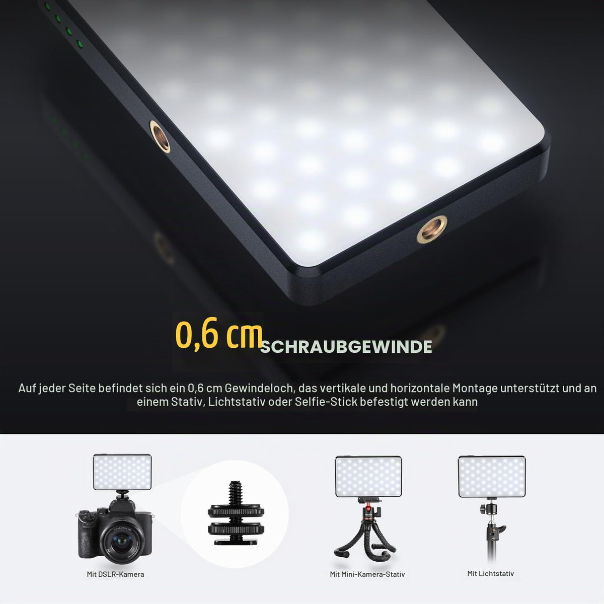NEEWER Basics LED Selfie Tattoo Light compatible with iPhone, BL120B
