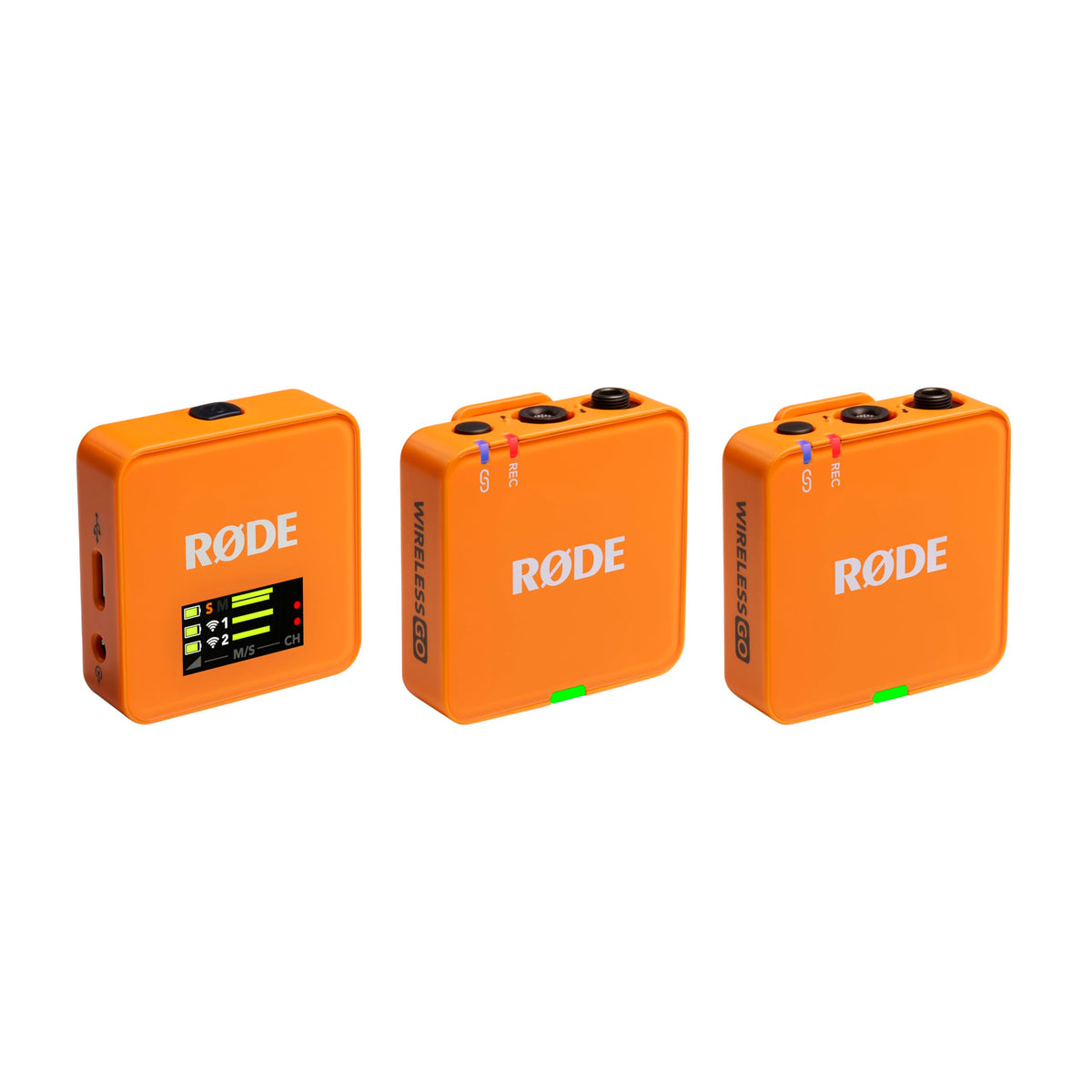 RØDE Wireless GO (Gen 3) – Compact wireless microphone – Crystal clear sound, 32-bit float recording, automatic level control, for phones, cameras, and computers (Orange) - WIGOGEN3ORA