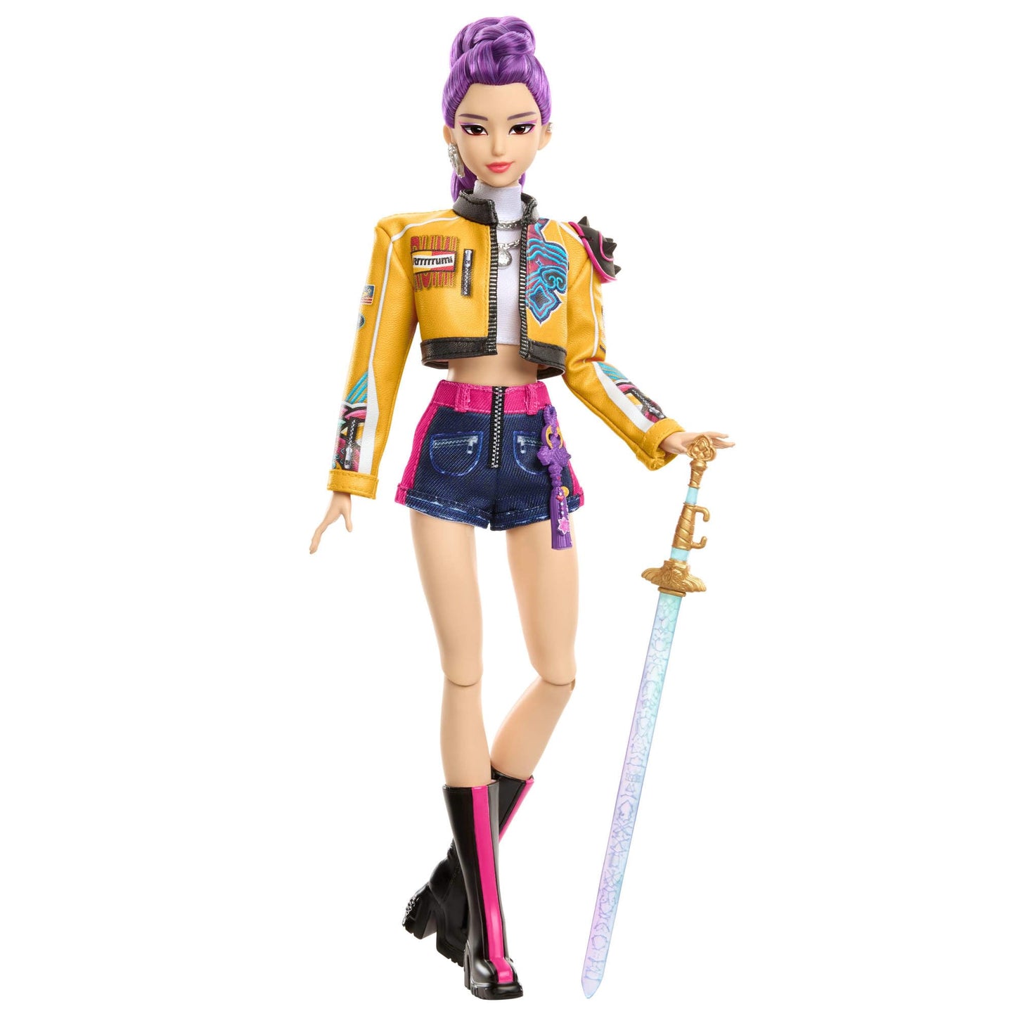 Mattel KPop Demon Hunters HUNTR/X Rumi Fashion Doll in How It's Done Stage Outfit with Sword Accessory, JRN35
