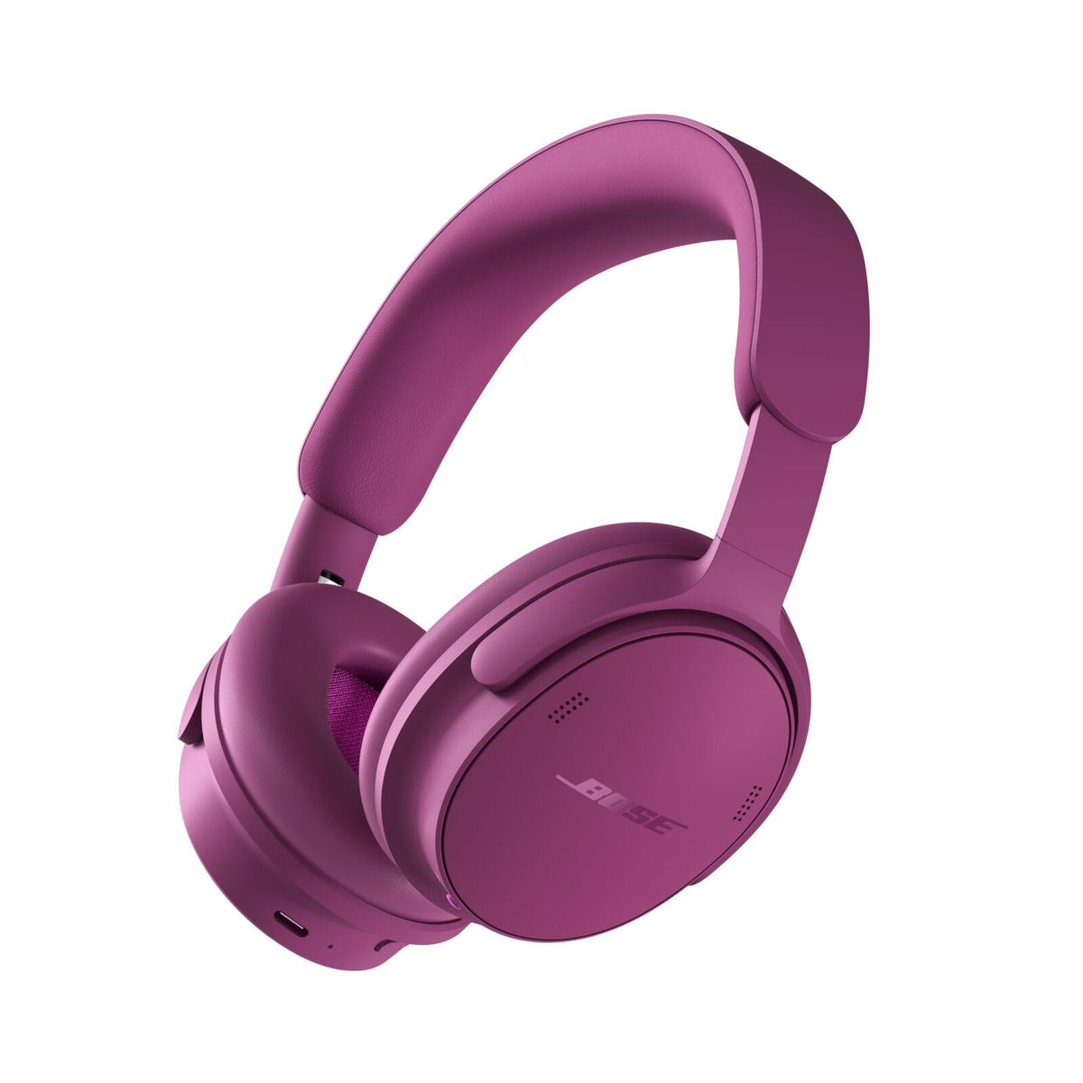 Bose QuietComfort Headphones (2nd Gen.) – Wireless over-ear headphones, active noise cancelling, microphone, 360-degree sound, USB-C charging, lossless audio, up to 24 hours of playback, mulberry pink. - 895491-0500