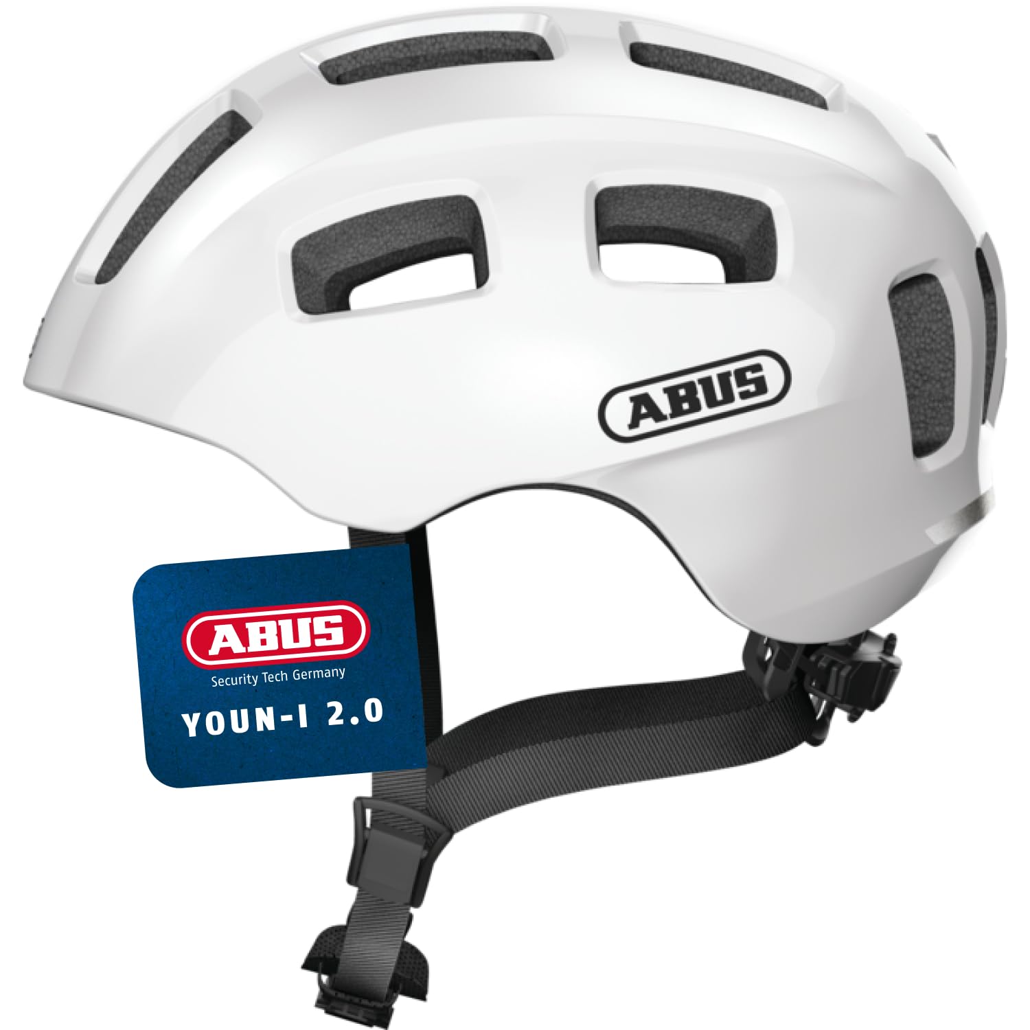 ABUS Youn-I 2.0 bicycle helmet - with light for children, teenagers and young adults - for girls and boys - white, size S - 40152