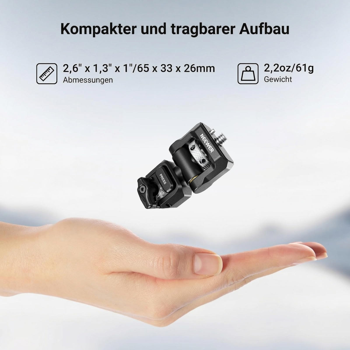 NEEWER suport rapid pentru monitor, montare pentru suport de telefon, stabilizator video, accesorii pentru fotografie mobilă compatibile cu iPhone, Samsung, Android, cameră F700, monitor de câmp, PA127 - 10107830