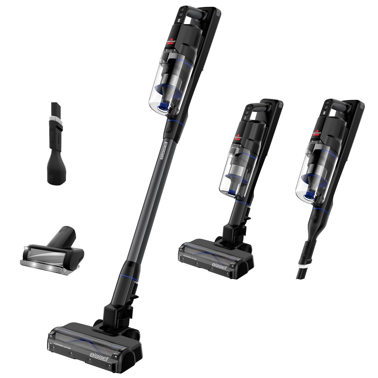 Bissell PowerClean FurGuard, cordless vacuum cleaner, 280W motor, self-cleaning brush roll, FurFinder light, vacuum cleaner wireless, freestanding, HEPA filter, 2500 mAh removable battery, 50 min runtime, 4091N