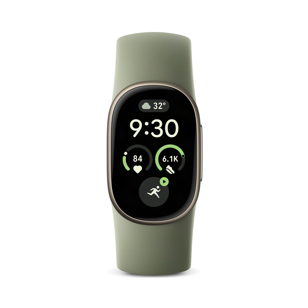 Fitbit Edge by Google - Satin Pyrite Case/Sport Band in Olive - GA11585-EU
