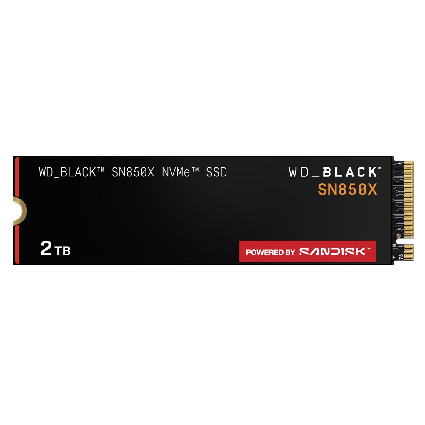 WD_BLACK SN850X NVMe SSD 2TB internal SSD (gaming memory, PCIe Gen4 technology, read 7,300 MB/s, write 6,600 MB/s) black - WDS200T2X0E