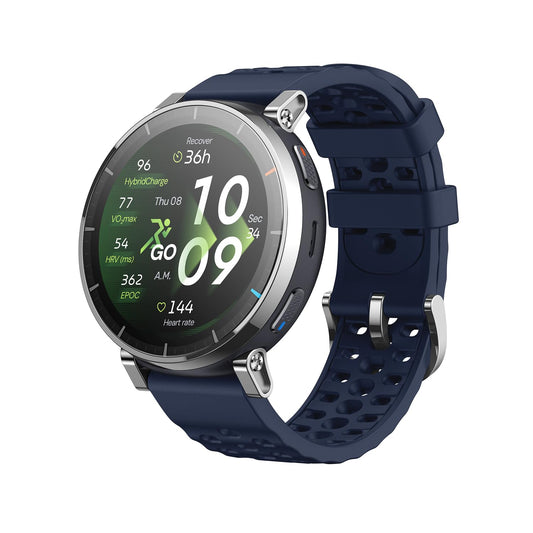 Amazfit Active 3 Premium 45mm GPS Running Smartwatch, 1.32" AMOLED Sapphire Display, 12 Day Battery, 4GB, NFC, Offline Maps, 170+ Training Modes, 5 ATM, Heart Rate & Fitness Tracker for Android & iPhone - A2558