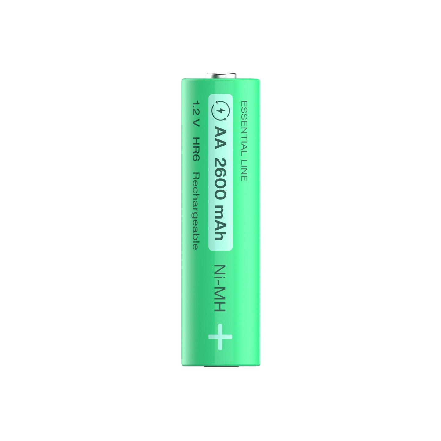 Green Cell battery 2600 mAh 1.2V, 16 pieces of batteries AA Mignon NI-MH rechargeable, ready for immediate use without memory effect, pre-charged, strong performance, low self-discharge, rechargeable battery - GR10