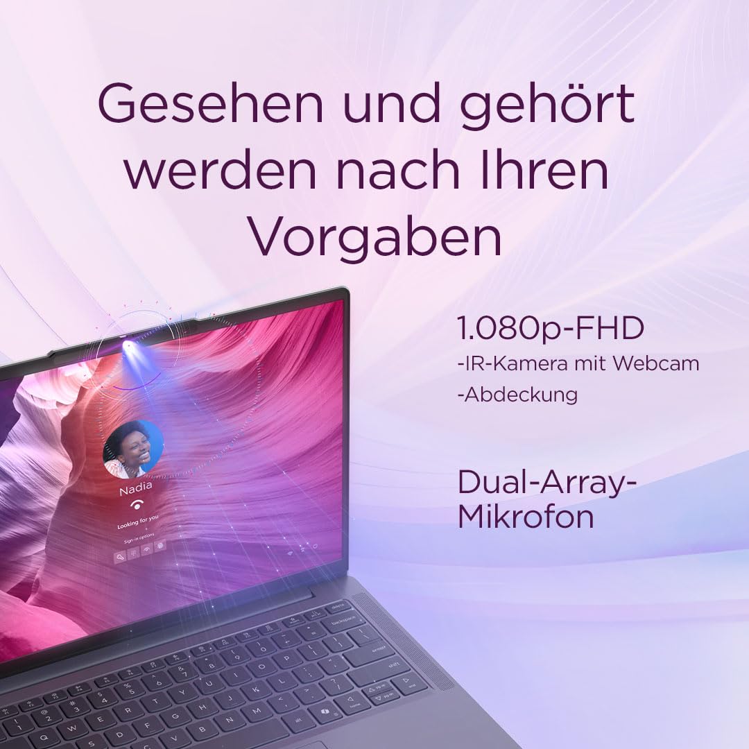 Lenovo IdeaPad Slim 3 Laptop | 15.3" WUXGA Display | AMD Ryzen 5 150 | 512GB SSD | 16GB RAM | AMD Radeon Graphics | QWERTZ | Windows 11 | Luna Gray | 3 Months Premium Care - 83K700H4GE
