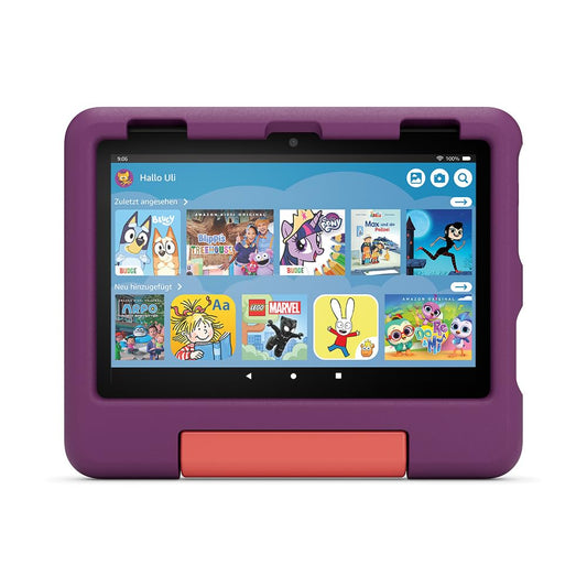 Amazon's new child-friendly case for the Fire HD 8 tablet (only suitable for 12th generation tablets), purple - 53-100122