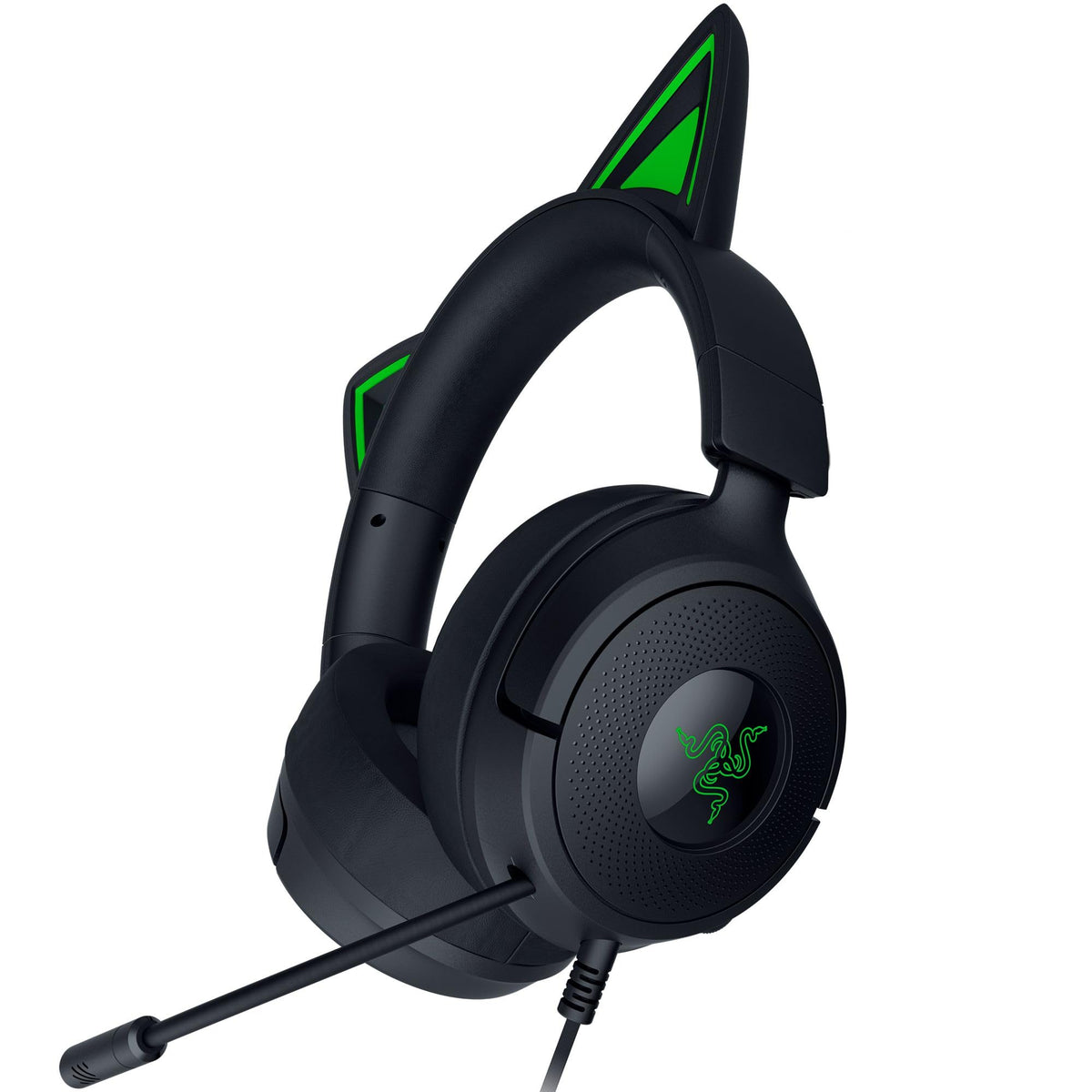 Razer Kraken Kitty V3 X - Wired Kitty Headset for Gaming - Iconic Kitty Ears - Weighs 270g - HyperClear Cardioid Microphone - Triforce 40mm Drivers - 3.5mm Jack | Black - RZ04-05350200-R3M1