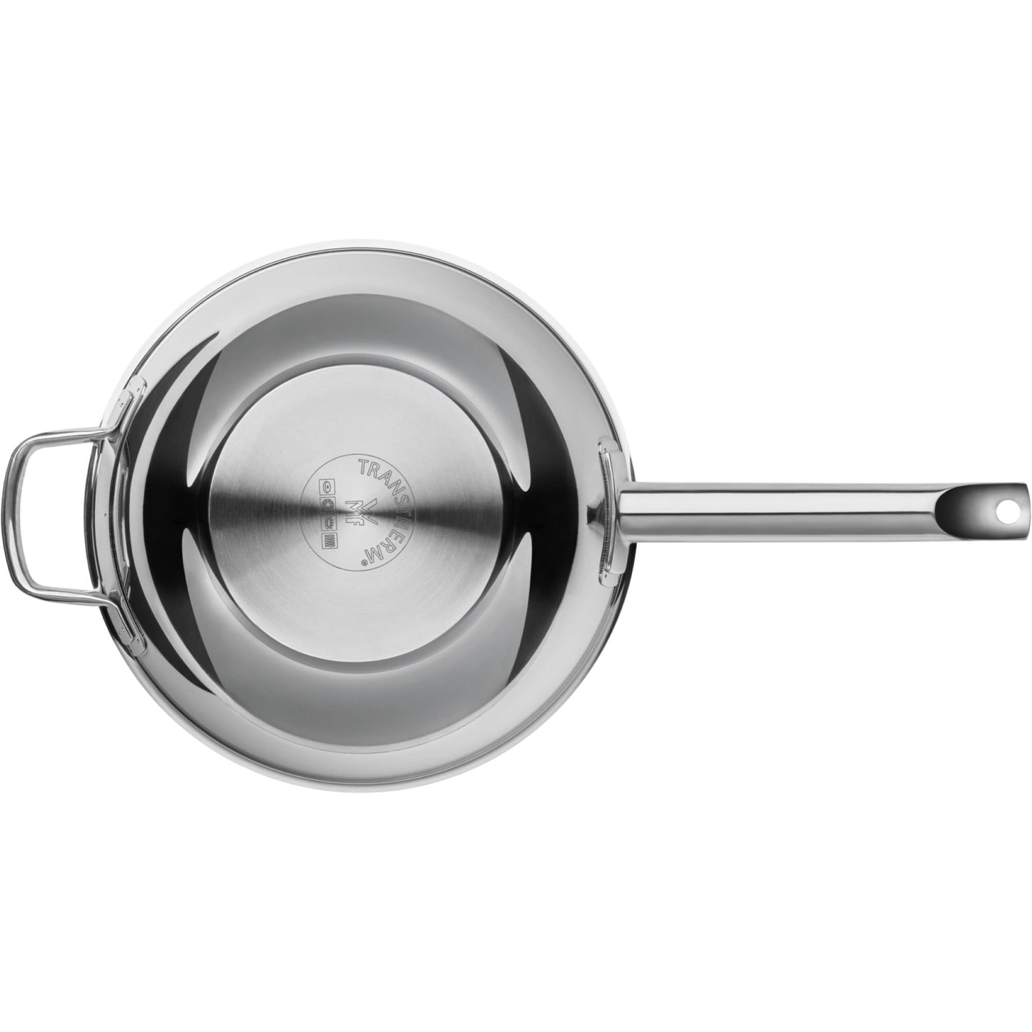 WMF Durado wok pan induction 28 cm, non-stick coating, suitable for all common types of stoves, oven-safe up to 260°C, wok stainless steel - 748486021