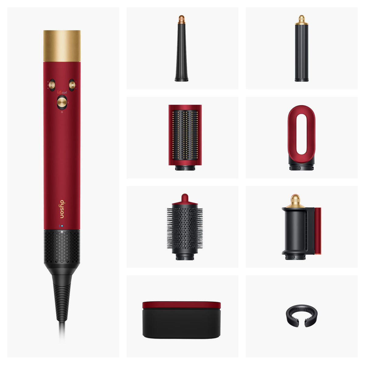 Dyson Airwrap i.d.™ Multi-Hairstyler & Uscător, Drept - ondulat, Roșu catifea - HS08