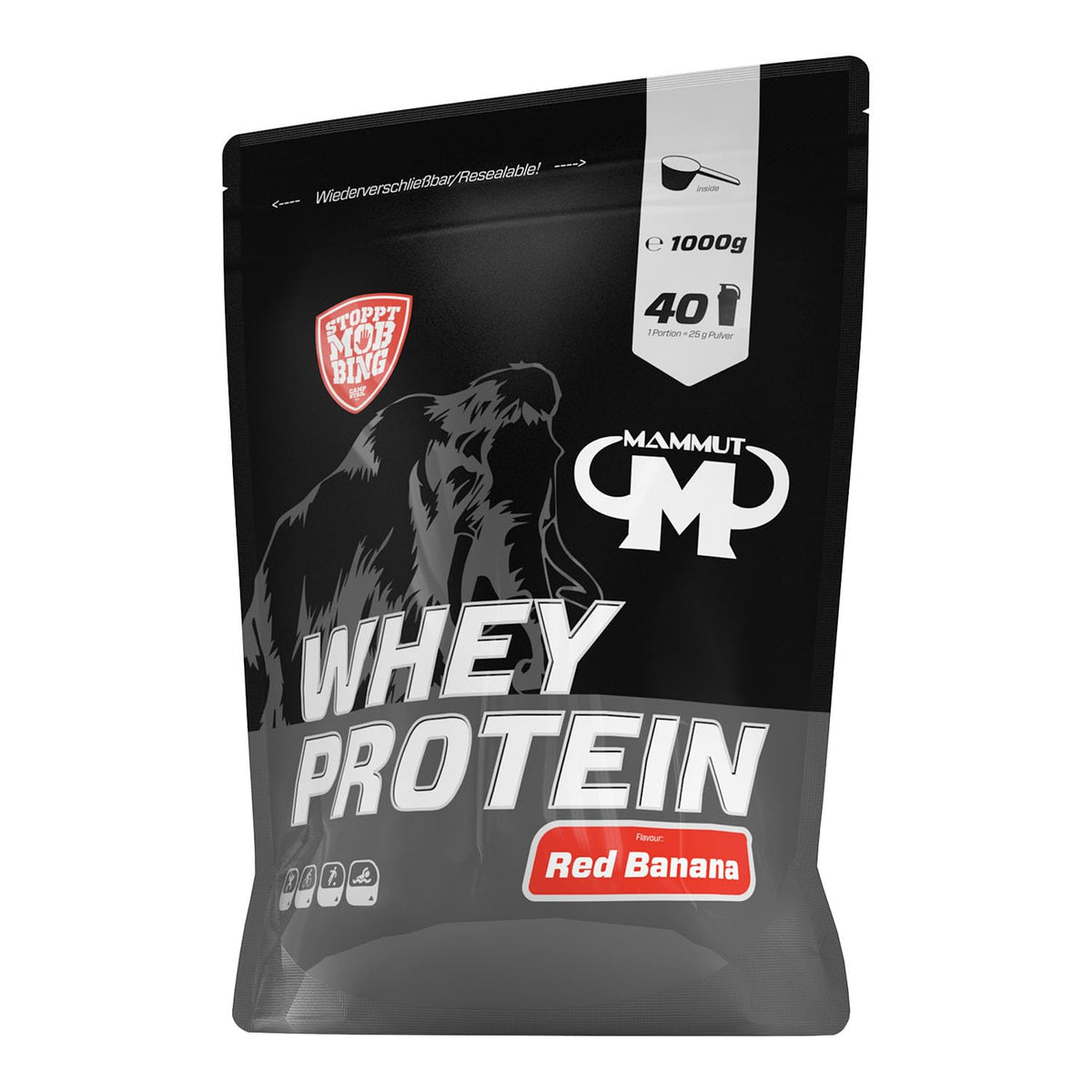 Mammut Nutrition Whey Protein Powder Red Banana, 1 kg - A1654B