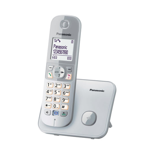 Panasonic KX-TG6811GS DECT cordless telephone (low radiation, eco mode, gap telephone, without answering machine, landline, call barring) pearl silver