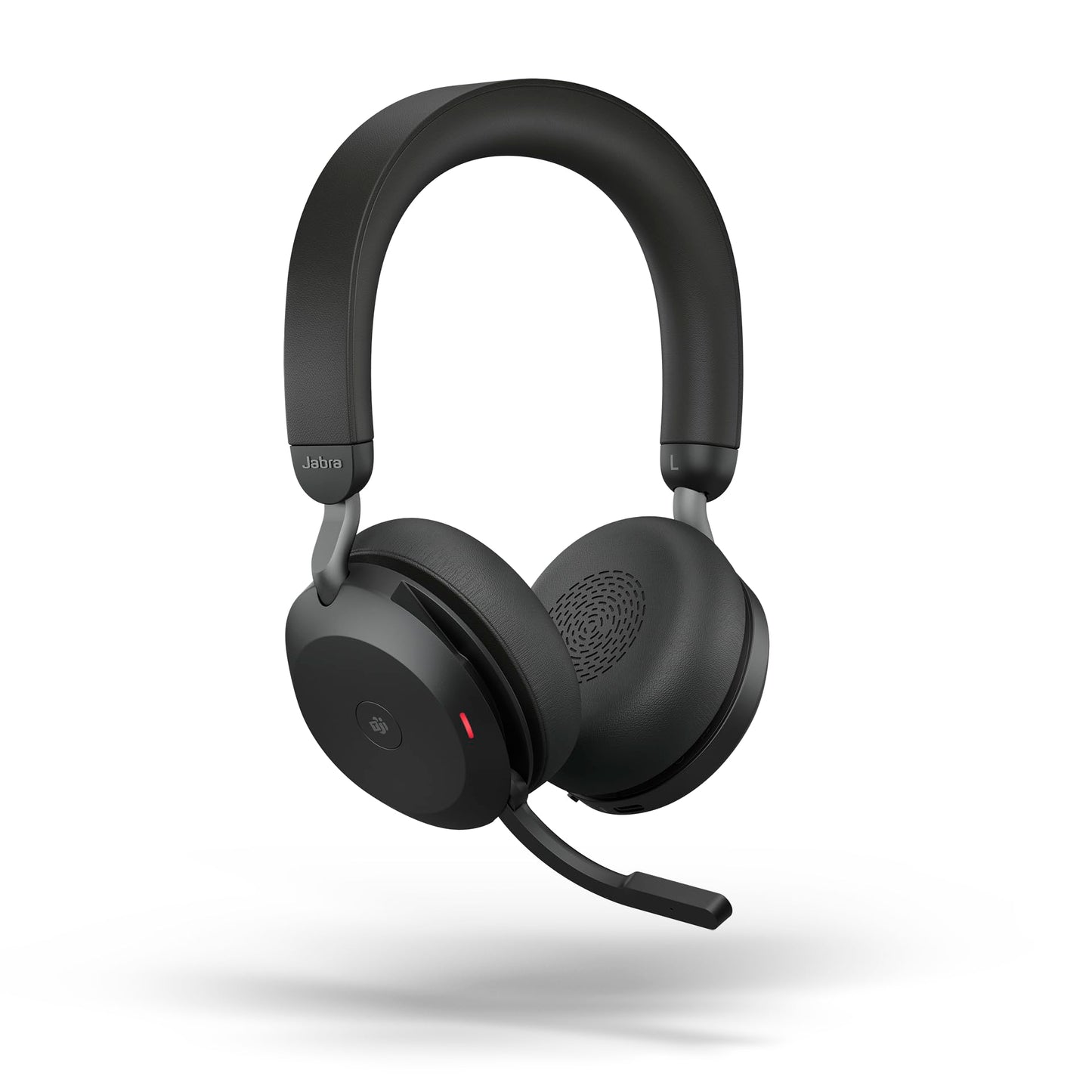 Jabra Evolve2 75 Wireless PC Headset with Charging Dock, 8 Micro Technology - Dual Foam Stereo Headphones with Advanced Active Noise Cancellation, USB-C Bluetooth Adapter and MS Compatibility - Black - 27599-999-889
