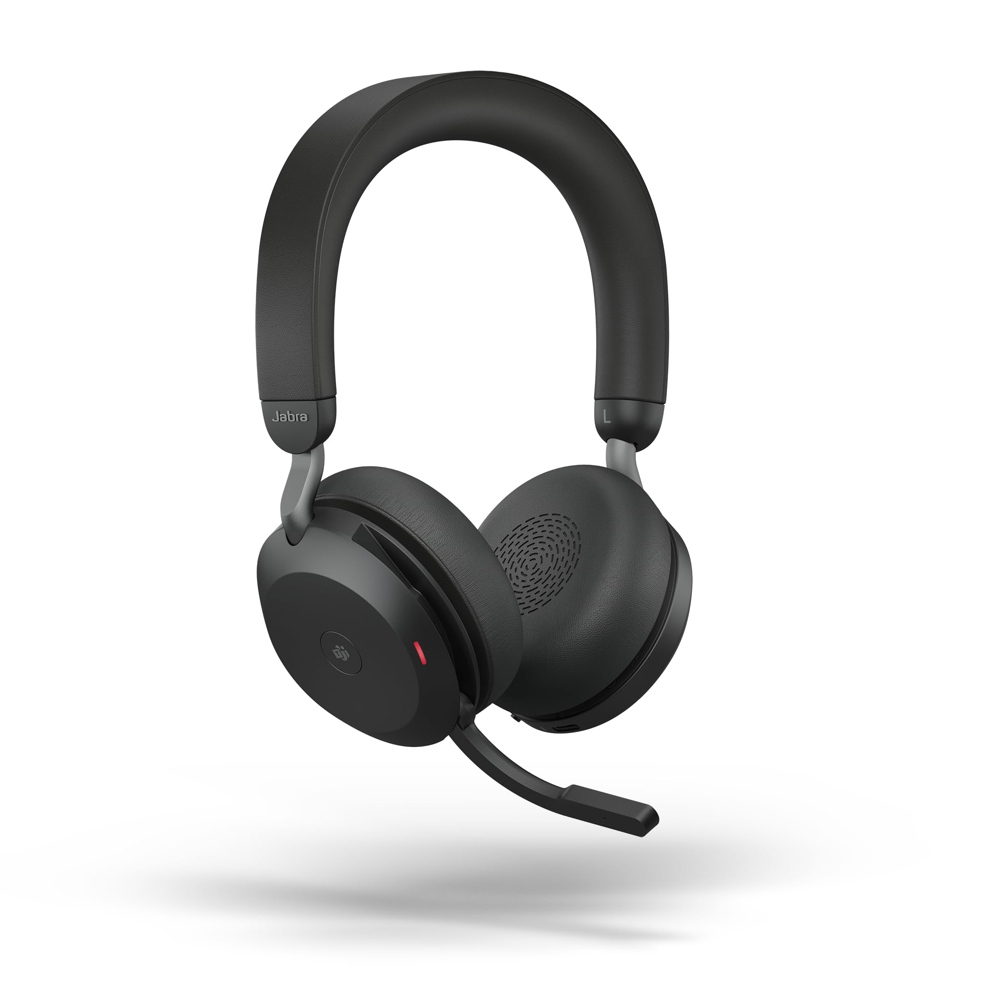 Jabra Evolve2 75 Wireless PC Headset with Charging Dock, 8 Micro Technology - Dual Foam Stereo Headphones with Advanced Active Noise Cancellation, USB-C Bluetooth Adapter and MS Compatibility - Black - 27599-999-889