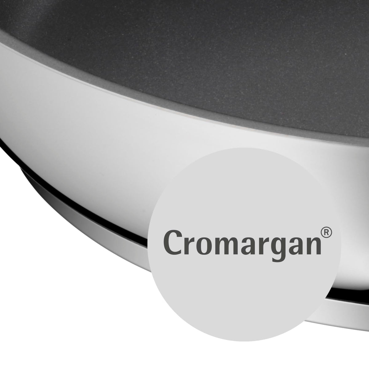 WMF Devil Serving Casserole Induction 26 cm with Glass Lid, Oven-Safe Pan, Serving Pan, Cromargan Stainless Steel Coated, Ceramic Coating, Oven-Safe - 738706290