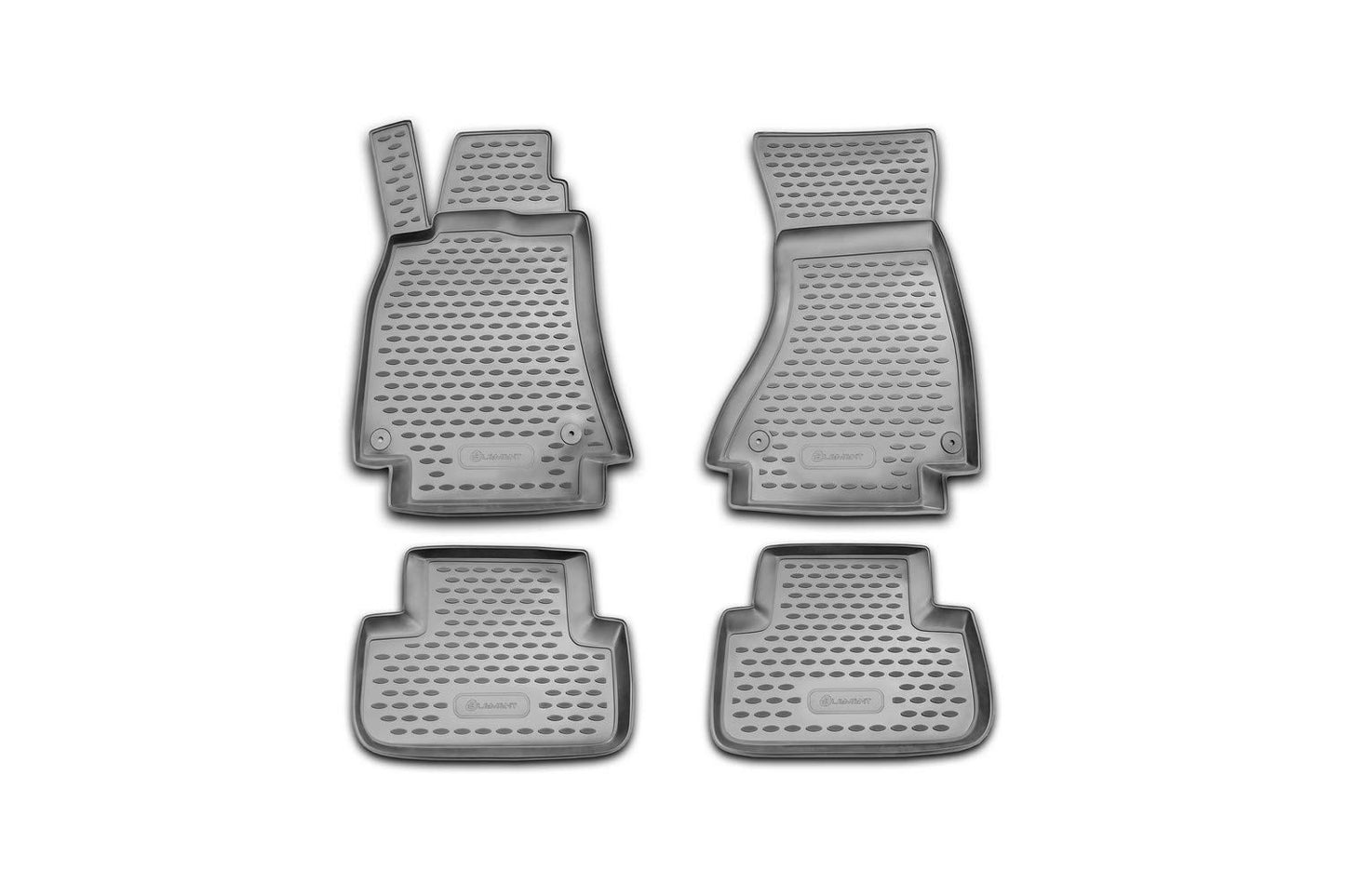 Element 3D rubber floor mats suitable for Audi A4 | Mk4 IV B8 | 2007-2015 | AT | 100% custom-fit all-weather floor mats made of TPE, high edge, waterproof, non-slip, odorless - EXP.NLC.04.09.210