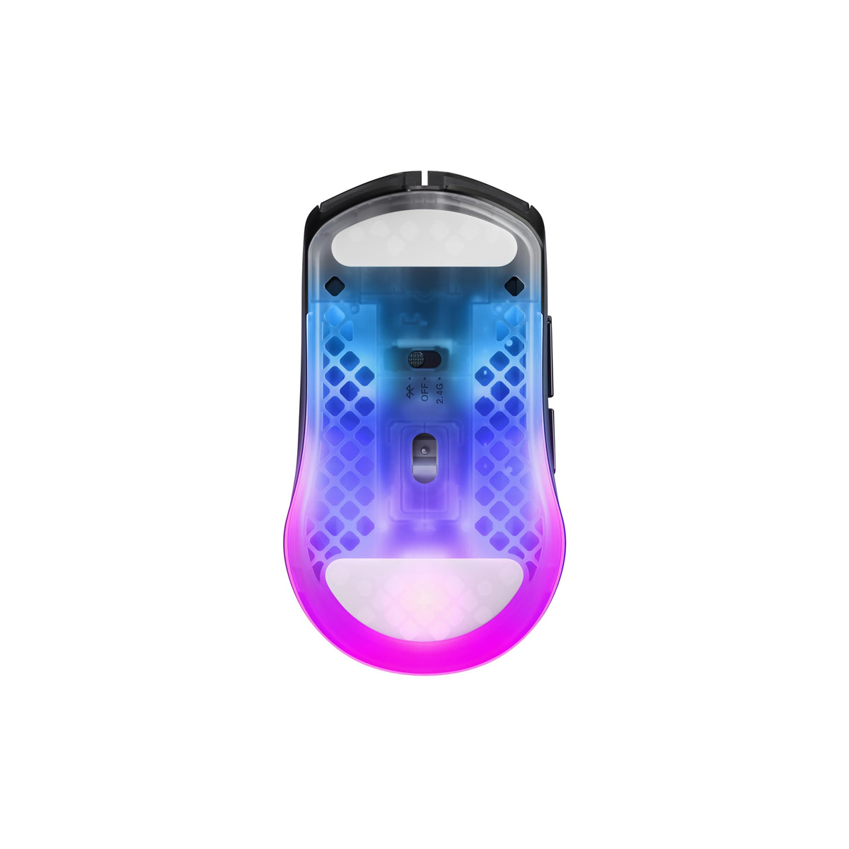 SteelSeries Aerox 3 Wireless Gen 2 – Ultra-light 68g gaming mouse, 4K polling, 26K DPI optical sensor, 200 hours battery life, IP54, 80 million clicks, RGB, pure PTFE glide feet, Shadow. - 62717
