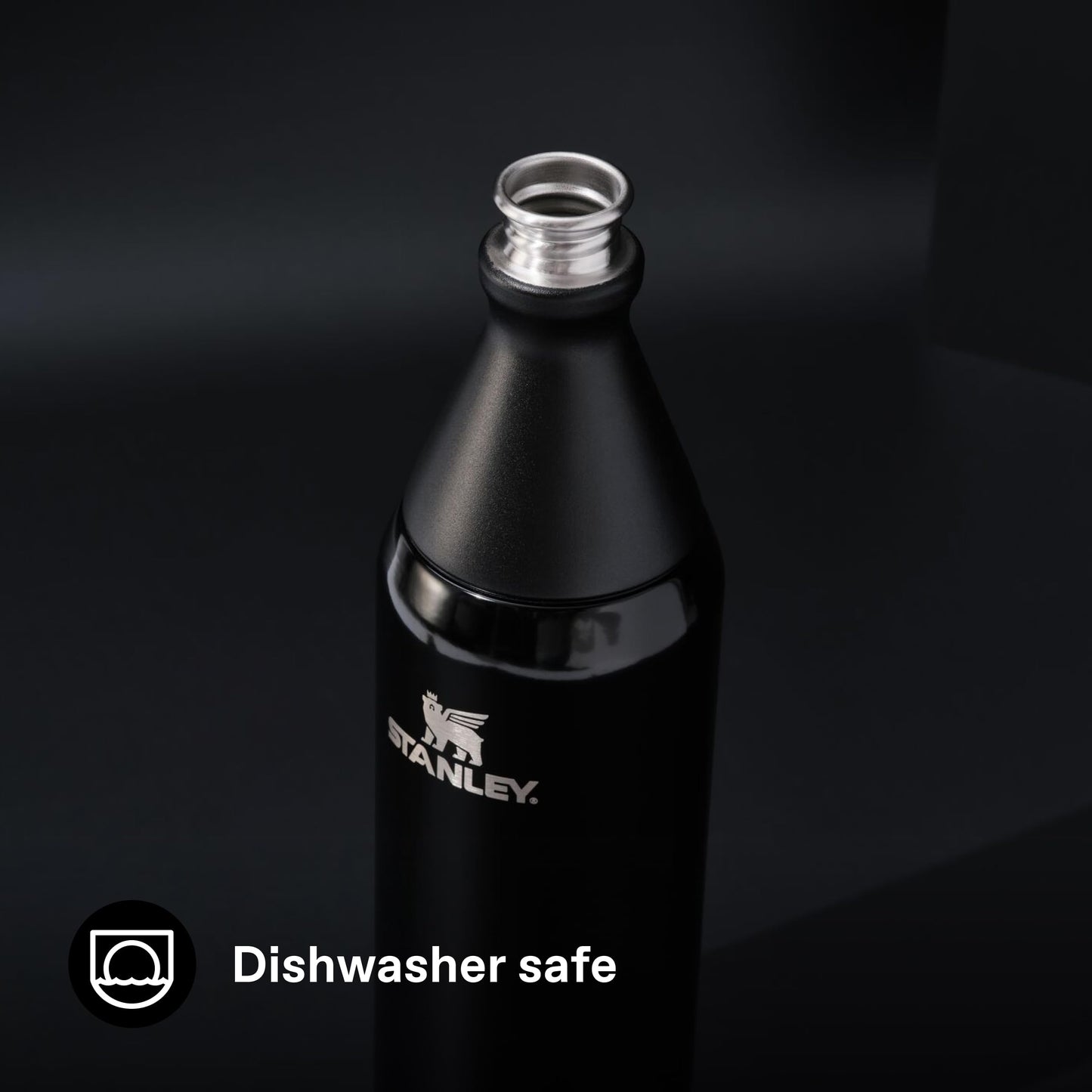 Stanley 1913 All Day Slim Drinking Bottle 0.6L - Black - 10-12069-024