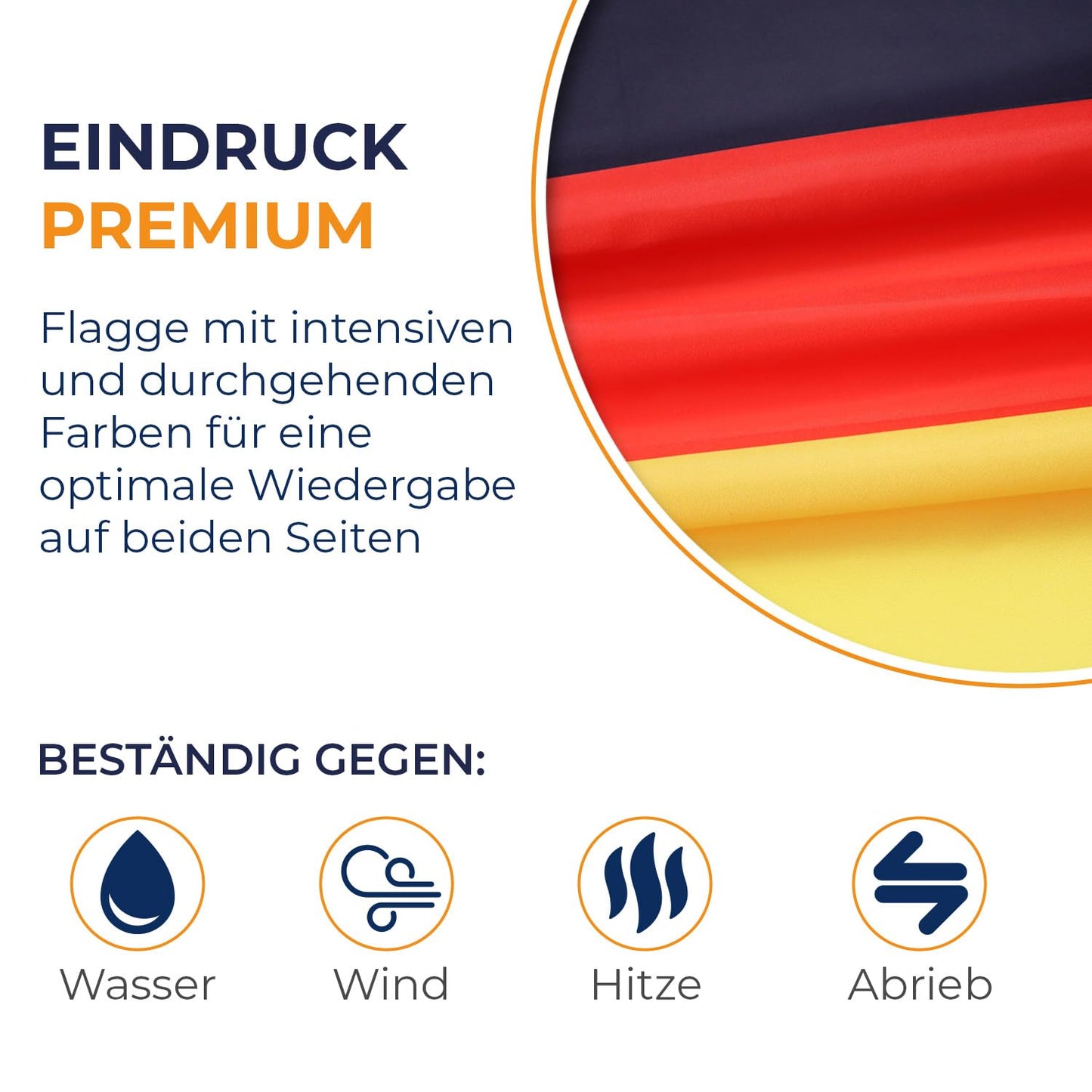 AZ FLAG - Germany Flag - 250x150 cm - Large German Flag 100% Polyester with Brass Eyelets - 300g - K_5