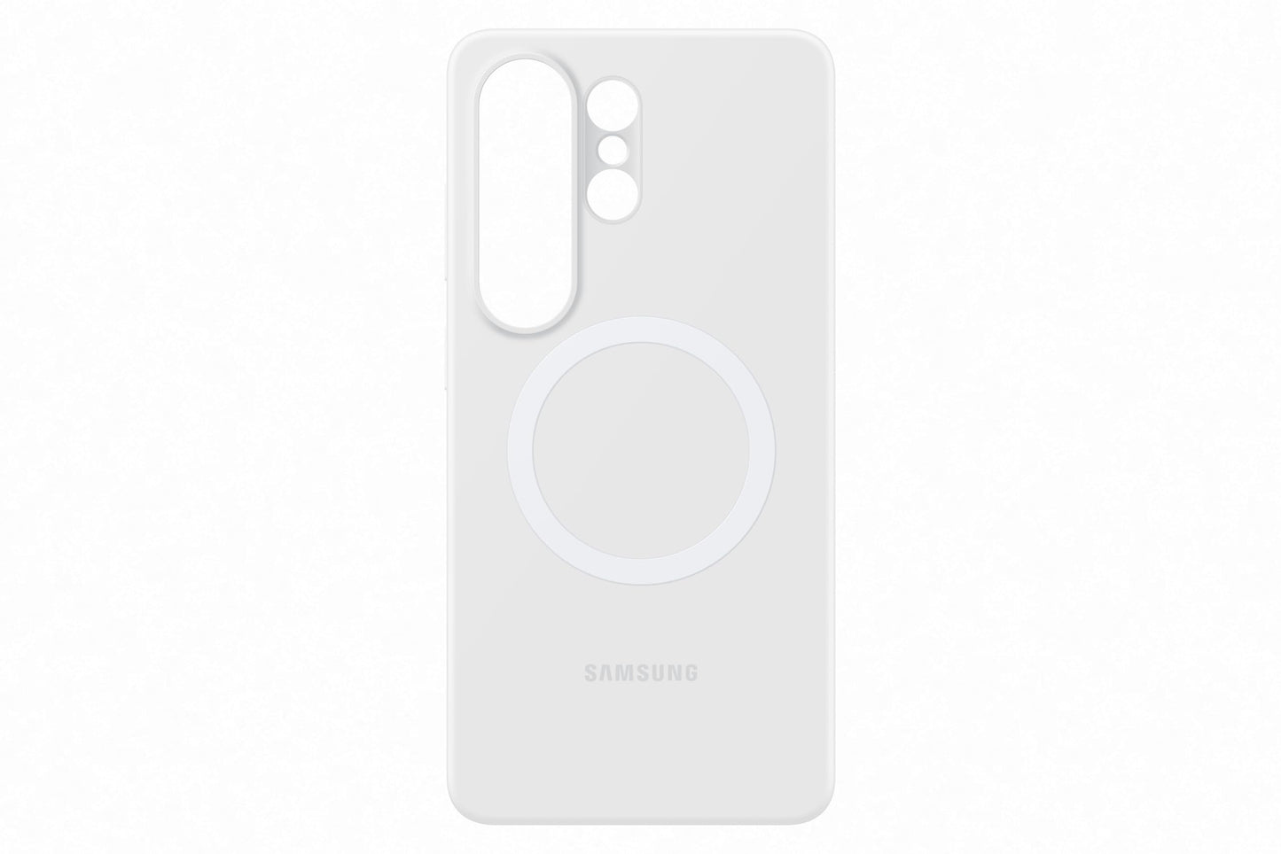 Samsung Silicone Magnet Smartphone Case EF-ES948, case for the Galaxy S26 Ultra, mobile phone case with magnetic ring for attaching accessories, silicone, protective case, shockproof, thin and non-slip, white - EF-ES948CWEGWW