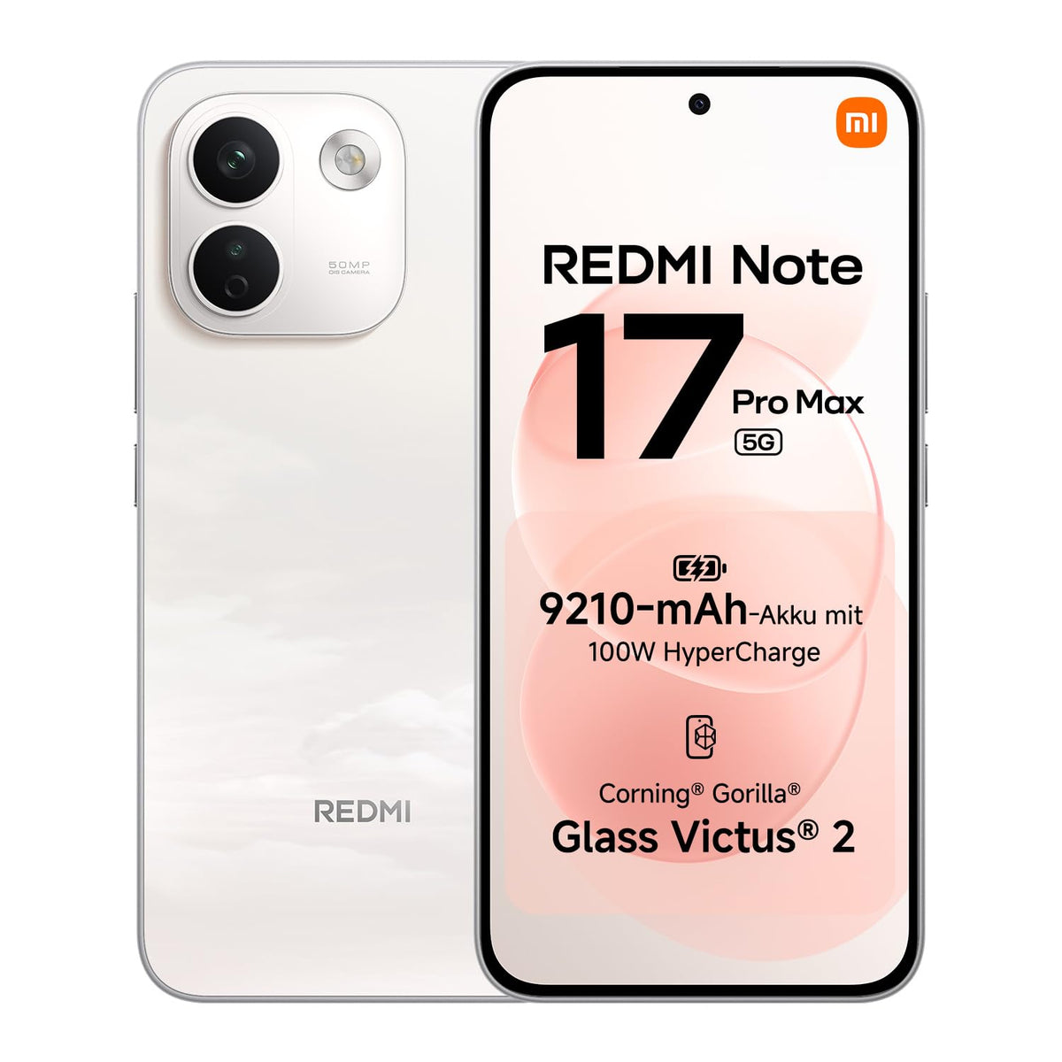 REDMI Note 17 Pro Max 5G, Smartphone 8+256 GB, Cloud Blush, 9210 mAh Akku