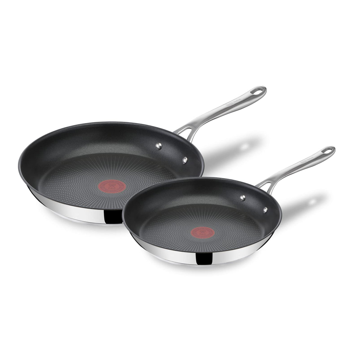 Tefal Jamie Oliver Cook's Direct On Pan Set 24/28 cm, Induction Frying Pan, Non-Stick, Oven-Safe, Suitable for All Hobs, Riveted Handle, E304S244