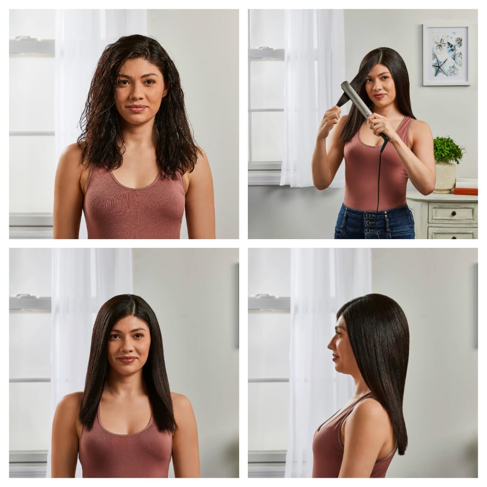 Remington professional straightener [heat protection sensor to reduce hair damage] Keratin Protect (high-quality keratin ceramic coating with almond oil) digital display, 160-230°C, hair straightener S8593