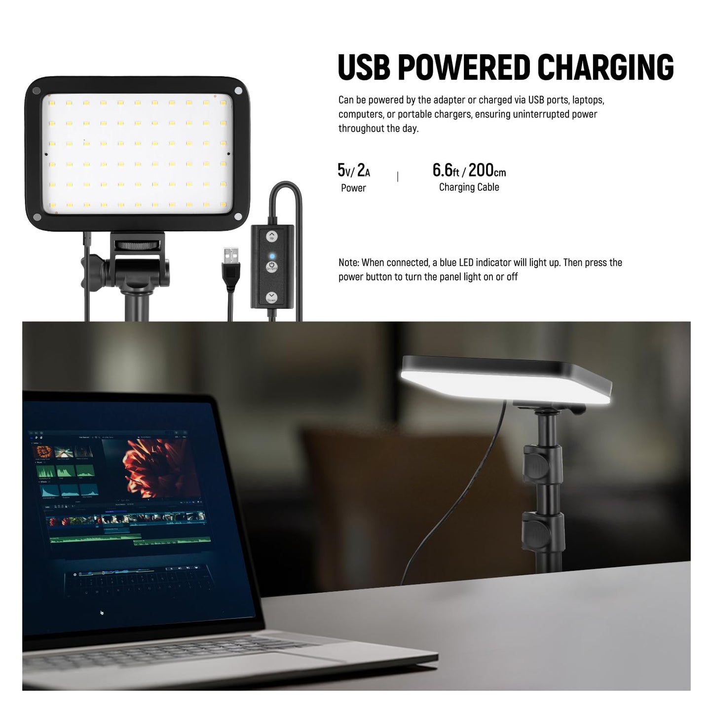 NEEWER Basics LED Video Light Panel Lighting Set Pack of 3 Two-Tone Dimmable Portable Studio Lights with Tripods and Filters 3200K ~ 5600K CRI95 750Lux for Photography Videos and Streaming BP66