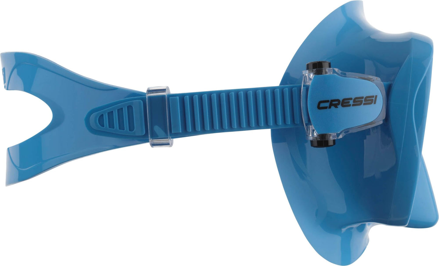 Cressi Frameless Diving Mask F1 - Fog-free Glass Lens, Diving Goggles - Ergonomic Silicone Rim, Snorkel Mask - Dry Snorkel & Snorkel Set - Blue - Mask - ZDN281020