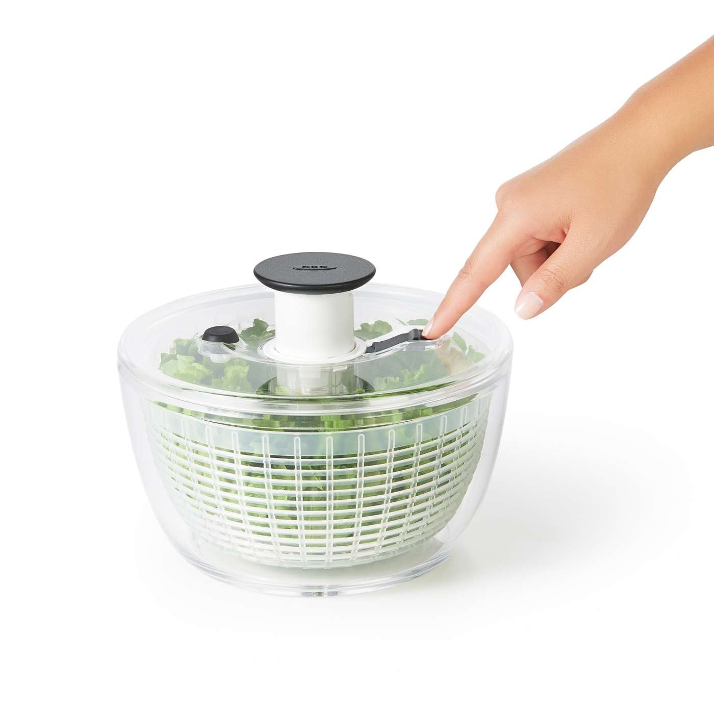 OXO Good Grips salad spinner with sieve and lid, small - for washing and drying lettuce and herbs - 1351680UK