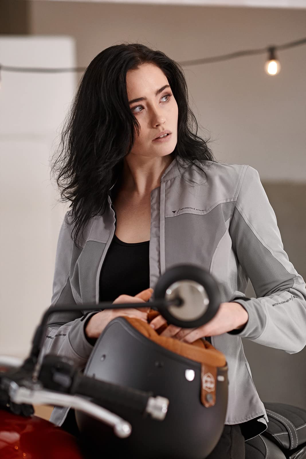 SHIMA OpenAir Motorcycle Jacket Women's with Protectors AirForce Back Protector Motorcycle Jacket Summer Mesh Ventilated Textile Jacket Protective Jackets Protector Jacket Airy (Women, Black, S) - OPENAIR
