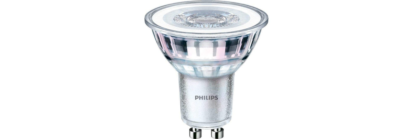 Philips LED Classic GU10 lamp, 35 W, reflector, silver, cold white, not dimmable - 77417200