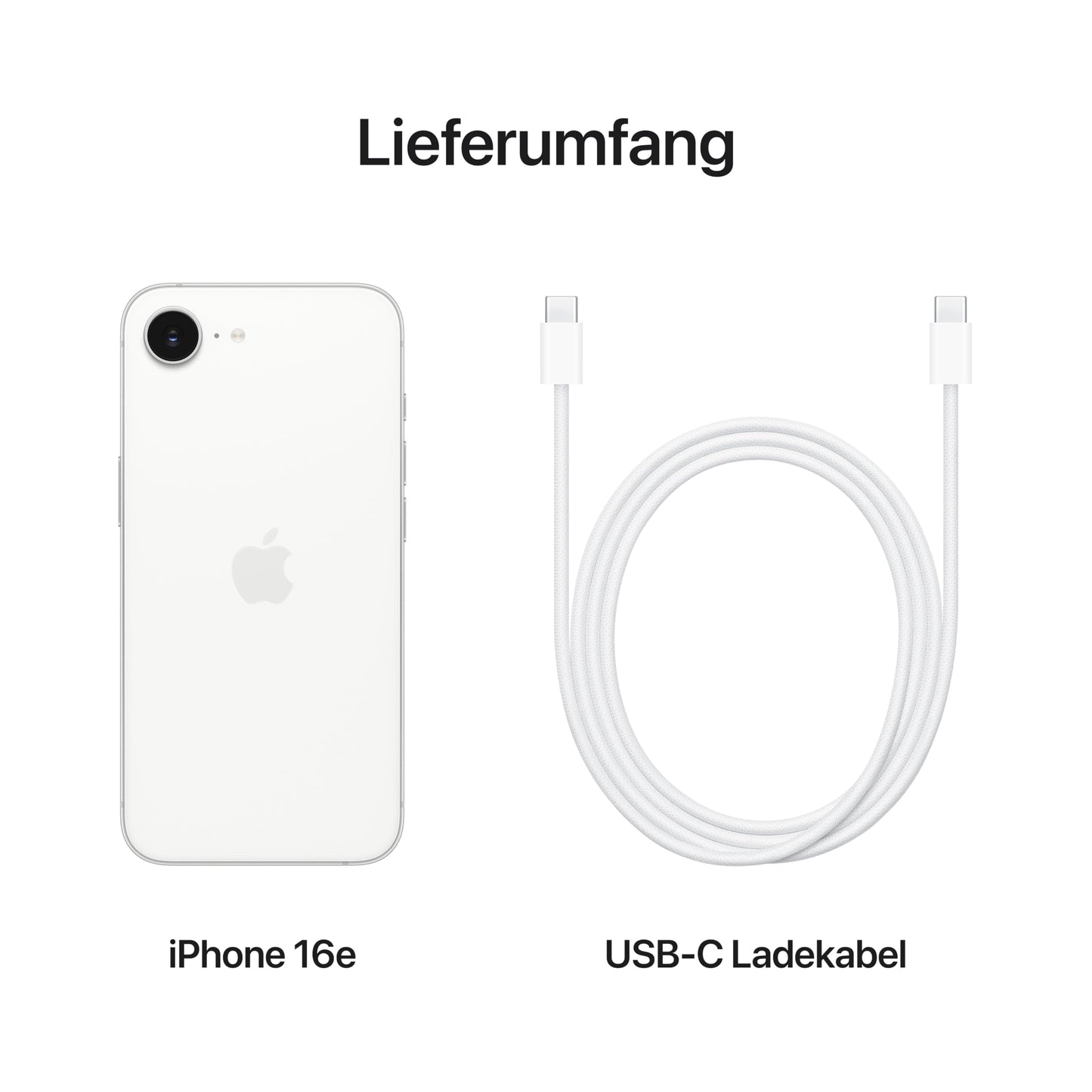 Apple iPhone 16e 128 GB: Designed for Apple Intelligence, A18 chip, gigantic battery life, 48 MP Fusion camera, 6.1'' Super Retina XDR display, white - MD1R4ZD/A