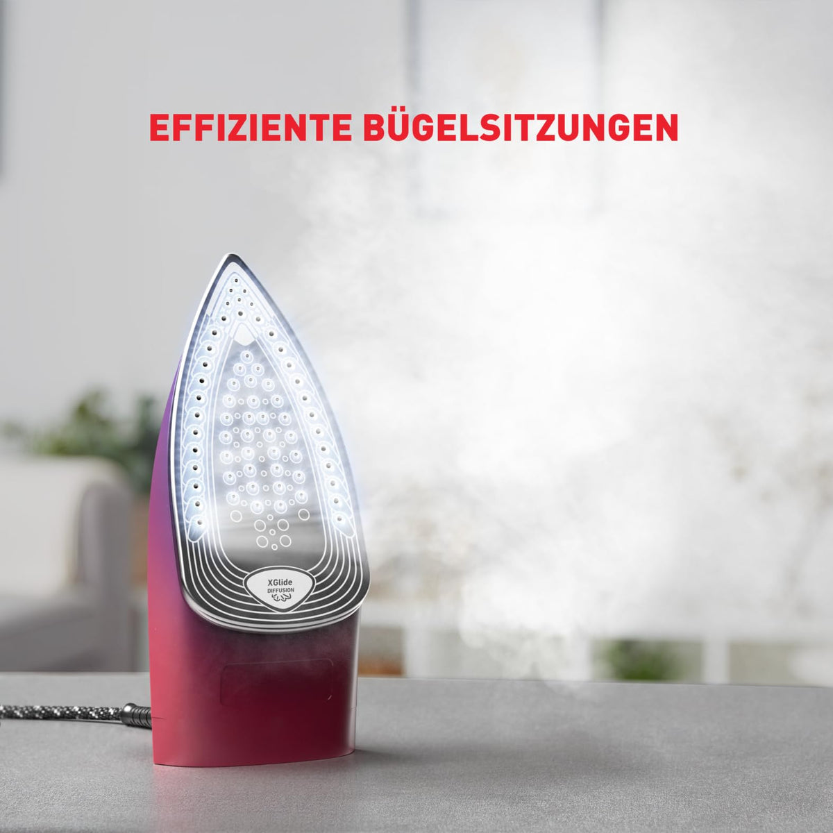 Tefal FV2846 Express Steam Fier de călcat, 2400 W, 40 g/min. reglarea cantității de abur, 180 g/min. jet de abur, funcție anti-picurare pentru a preveni petele pe haine, rezervor de apă de 270 ml, Negru/Roșu vin.