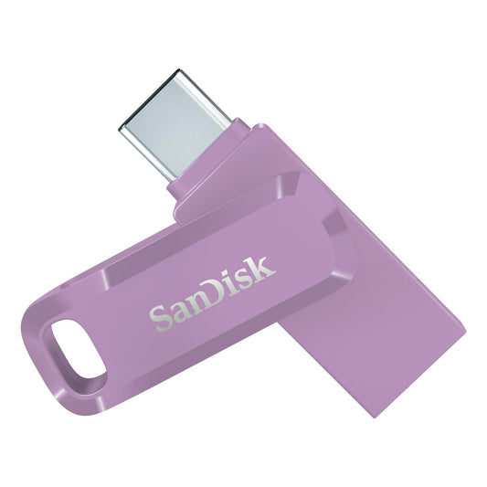 SanDisk Ultra Dual Drive Go USB Type-C 64 GB (Android smartphone memory, USB Type-C port, 150 MB/s reading speed, can be used as a key fob) Lavender - SDDDC3-064G-G46L