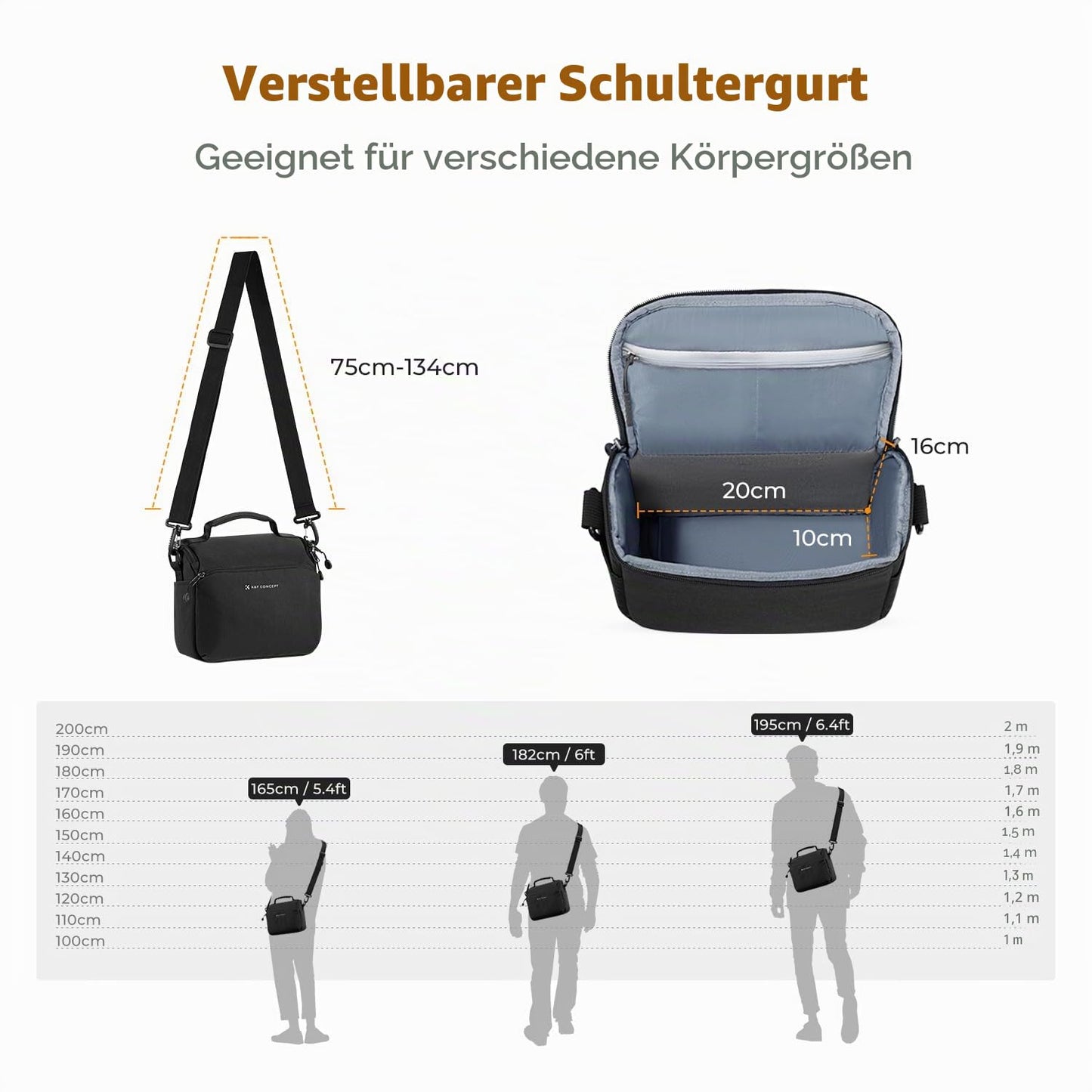 K&F CONCEPT camera backpack camera bag, SLR bags shoulder bag, camera bag liner bag, photo bag for photographers Suitable for everyday use - JPKF13.179US