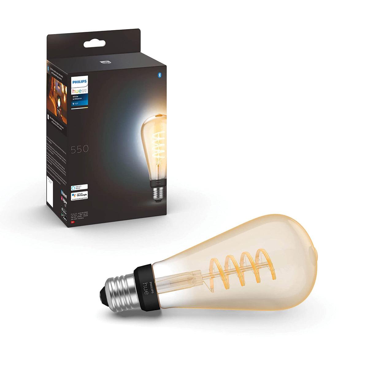 Philips Hue E27 Filament Large Edison Lamp - 929002477901