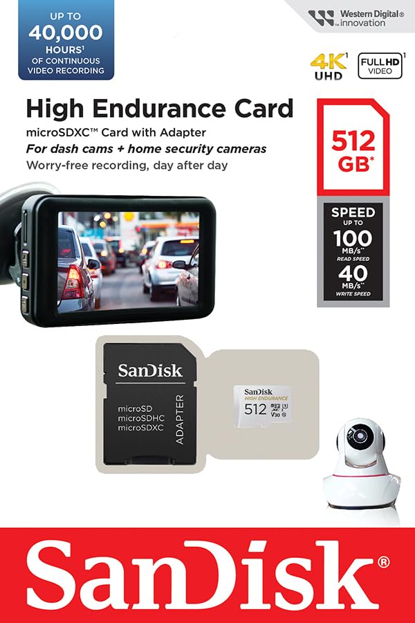 SanDisk High Endurance microSDXC memory card 512 GB + - SDSQQNR-512G-GN6IA