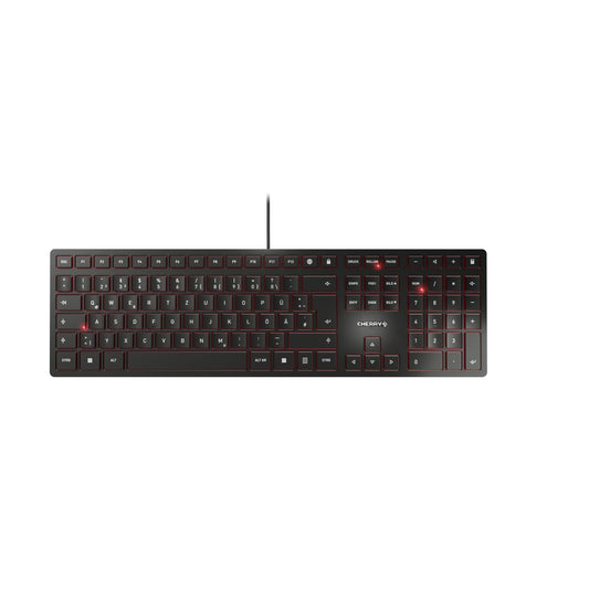 CHERRY KC 6000 Slim - USB Keyboard - Ultra-flat design - Wired - German layout - QWERTZ keyboard - Black - JK-1600DE-2