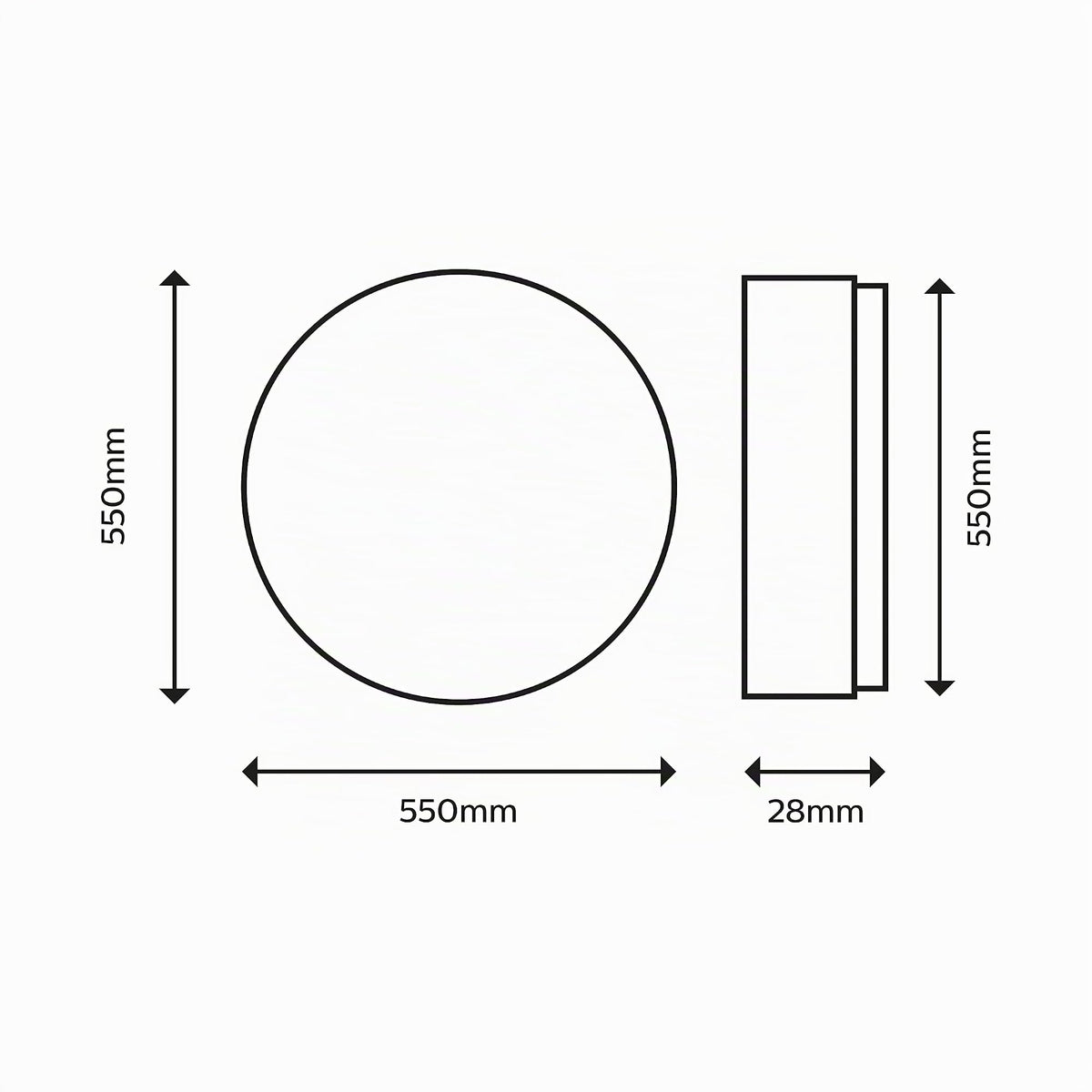 PHILIPS LED SceneSwitch Ceiling Light (36 W), 3 brightness levels, warm white light, energy-saving room lighting with EyeComfort, black, 55cm - 929002667301