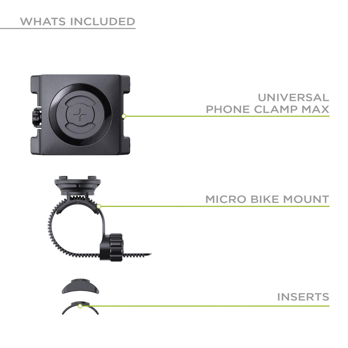 SP CONNECT Bike Phone Mount | SPC+ | Universal Phone Holder for Bicycle Handlebars | Motorcycle Phone Mounts for all Smartphones like iPhone Samsung | Mountain Bike Road Bike Phone Holder - 53906