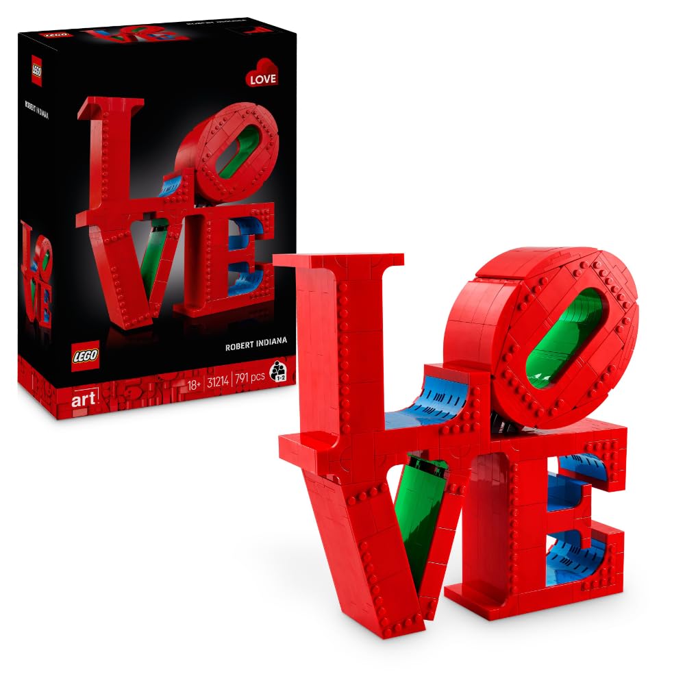 LEGO Art Love - model building for adults - decorative art object for building - creative activity for women and men - gift idea for couples - 31214