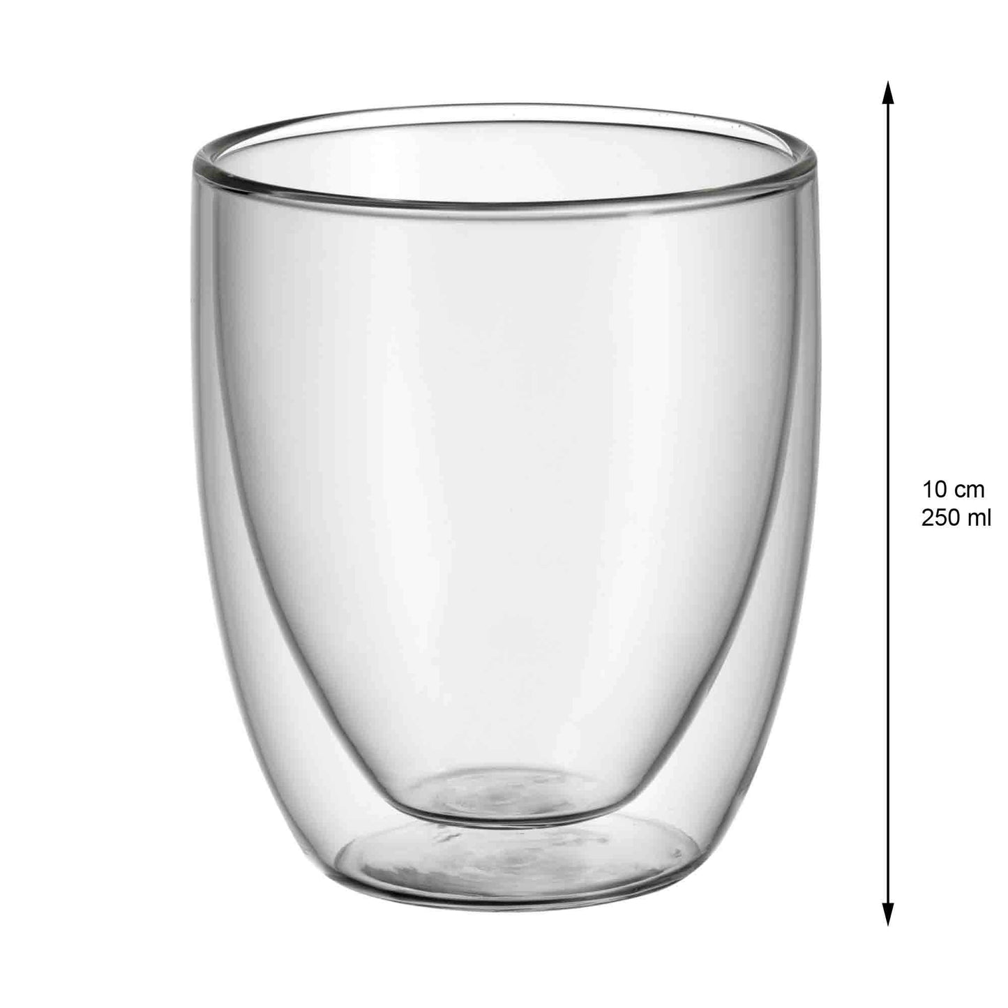 WMF cult double-walled cappuccino glasses set of 6, double-walled glasses 250ml, floating effect, thermal glasses, heat-resistant tea glass, coffee glass - 901412000